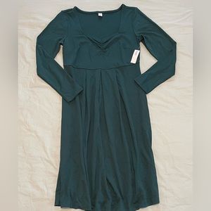 Maternity Fit & Flare Ponte-Knit Dress in Emerald Isle